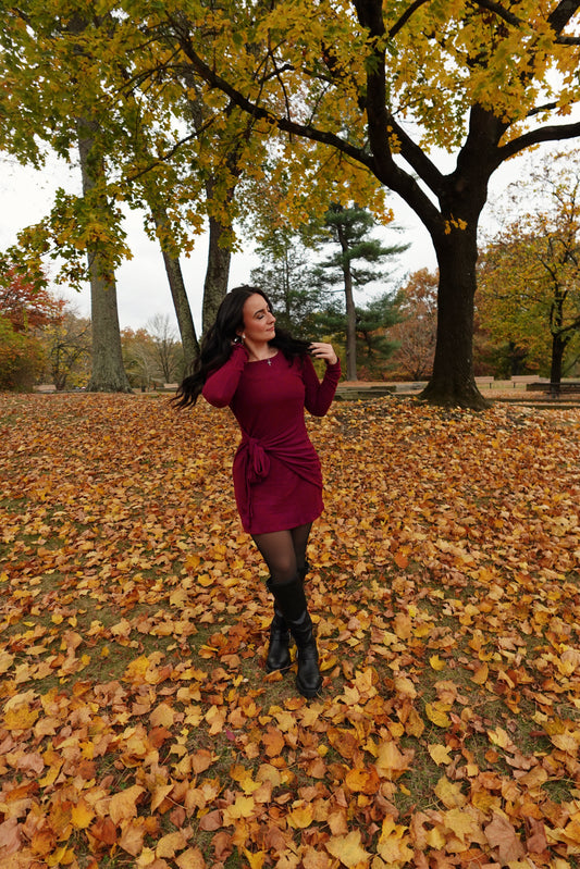 Cranberry Tie Dress