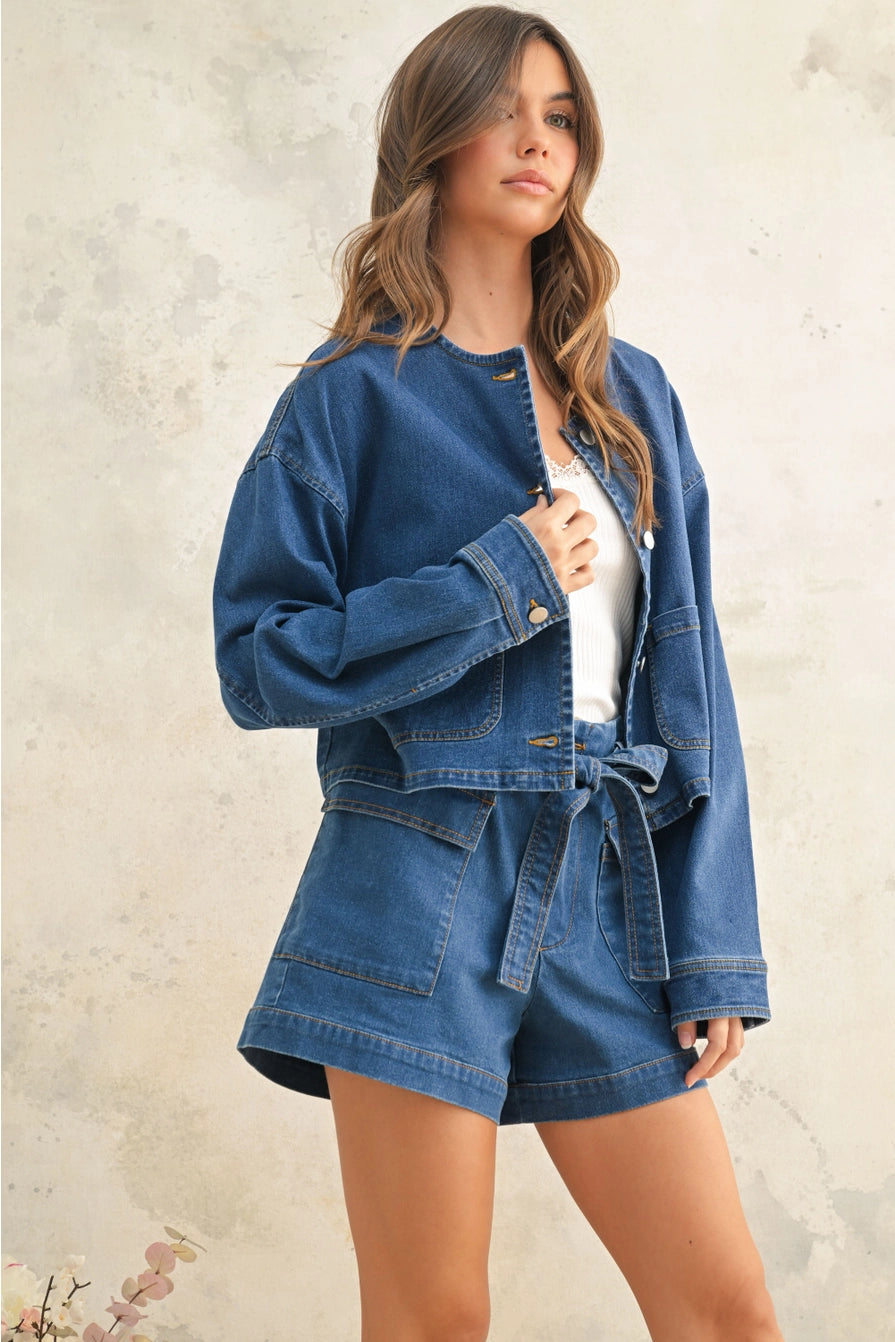 cotton jacket and shorts