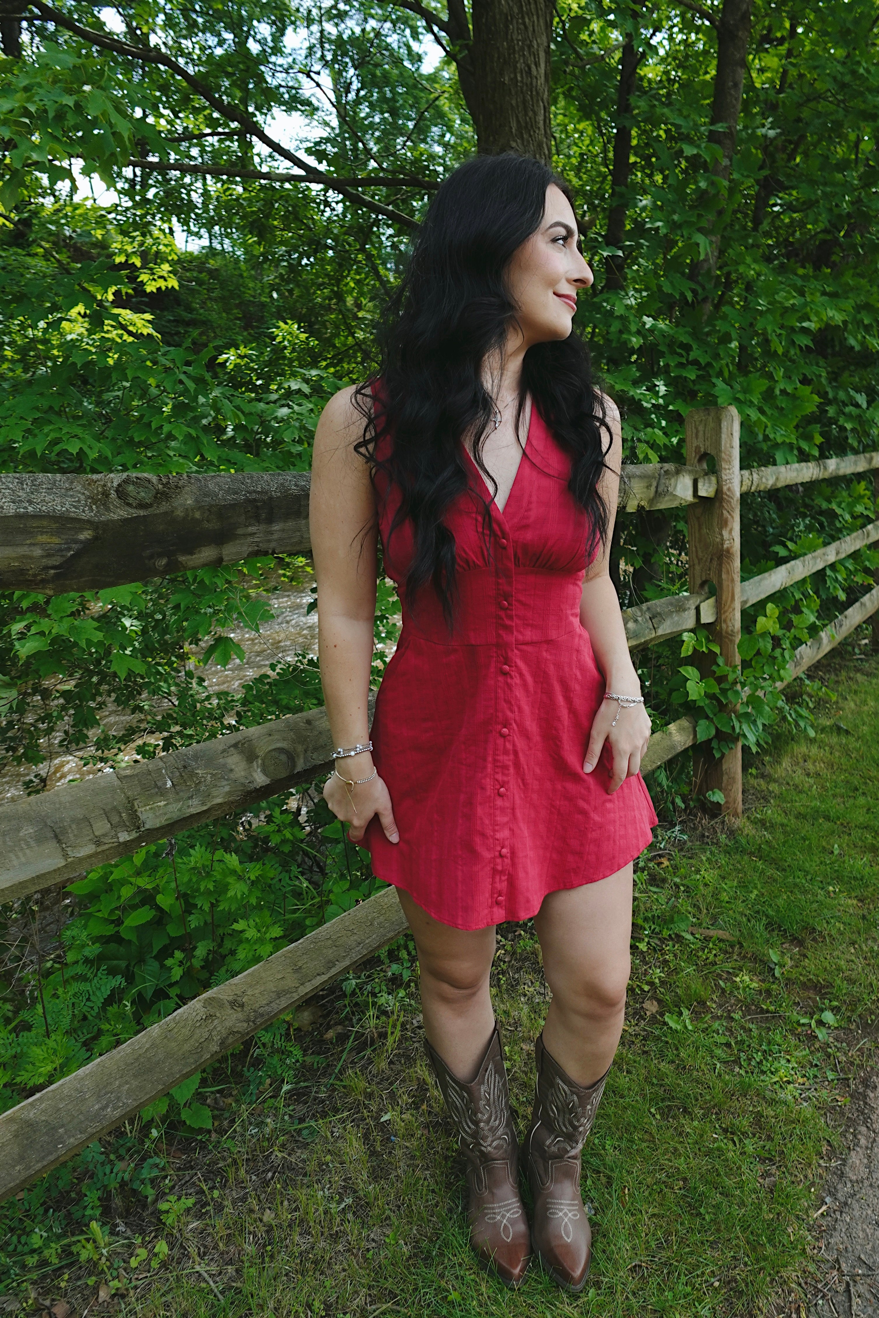 Red Country Mini Dress – Spring & Somer