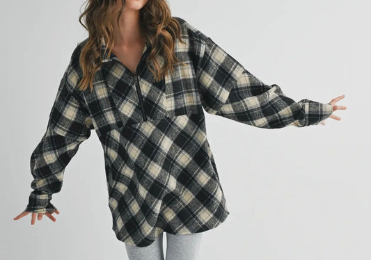 Flannel Quarter Zip
