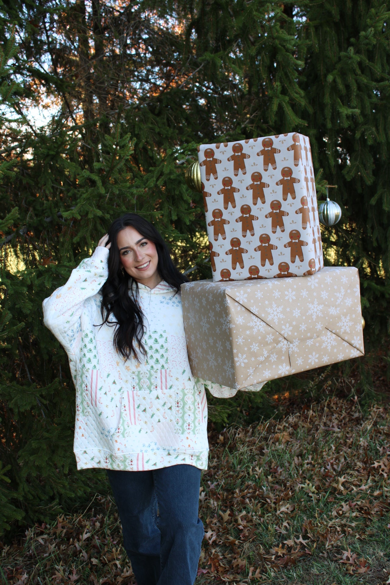 Holiday Cheer Quilted Hoodie