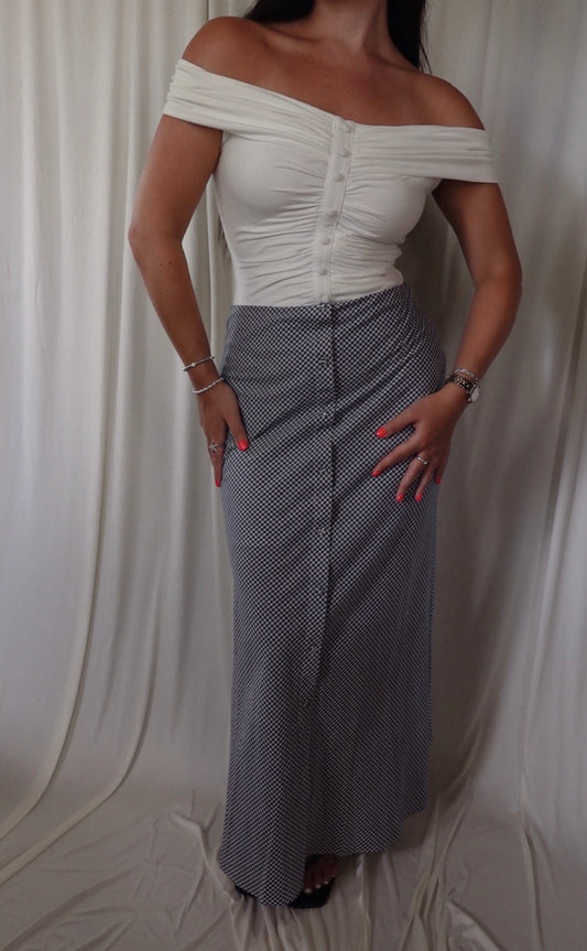maxi skirt summer outfit