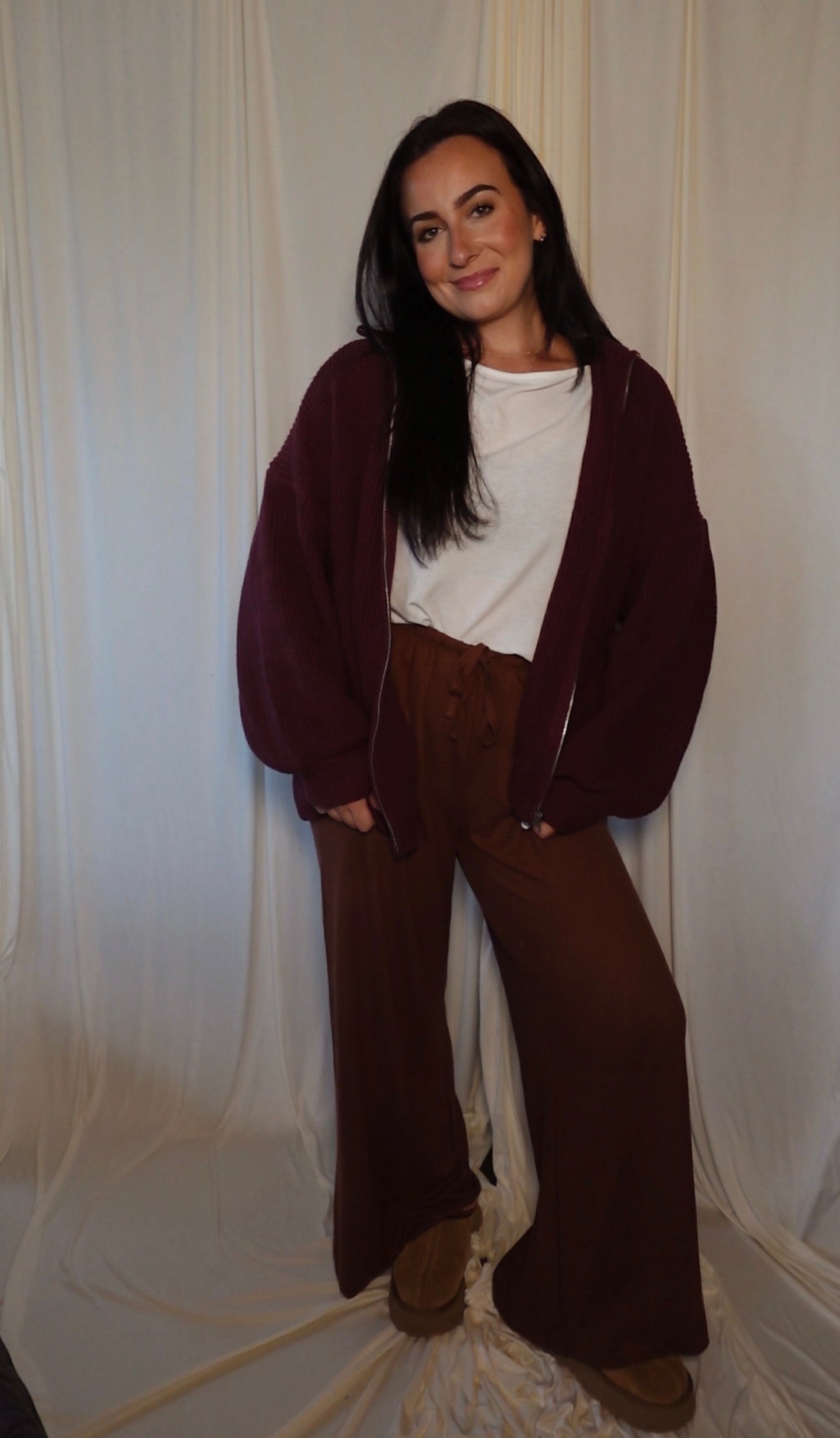 burgundy sweater for fall