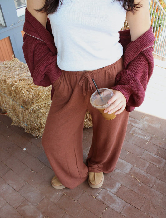 flowy loose pants pajamas work from home