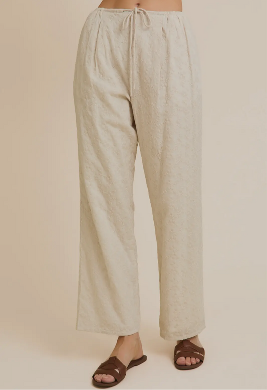 flowy tan beach pants