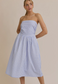 strapless midi dress
