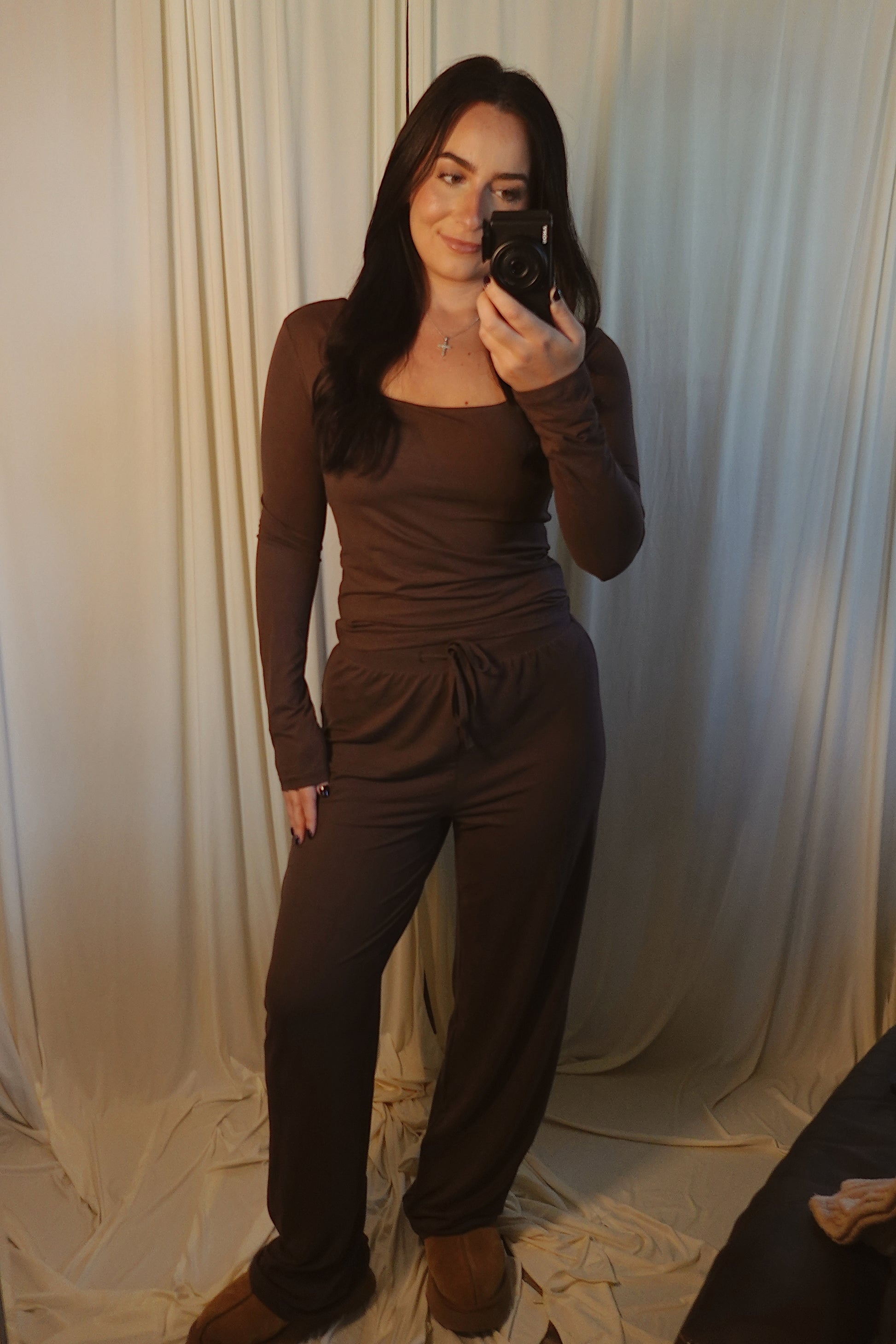 chocolate brown matching set