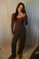 chocolate brown matching set
