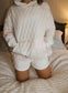comfy shorts and hoodie set for fall