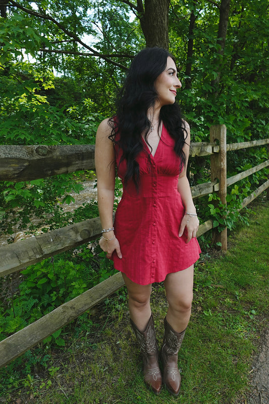 red country concert mini dress