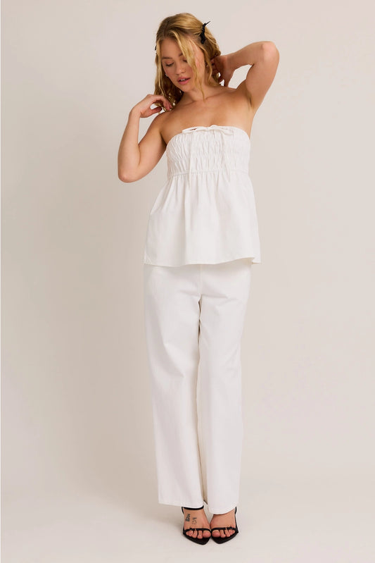loose white pants